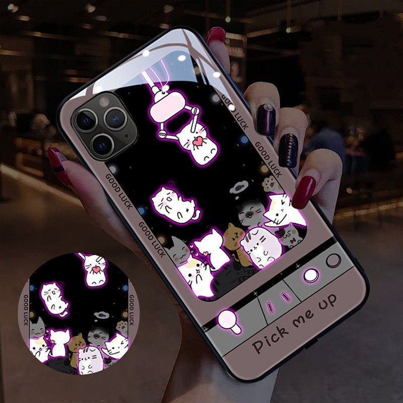 Compatible with Apple , Color Changing Fashion Trend Of Luminous Mobile Phone Case