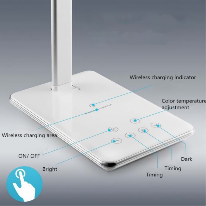 Huawei Apple Wireless Charging Desk Lamp LED Eye Protection Desk Lamp Bedside Folding