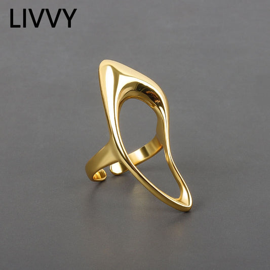 Geometric Hollow Ring Female Fashion Smooth for women