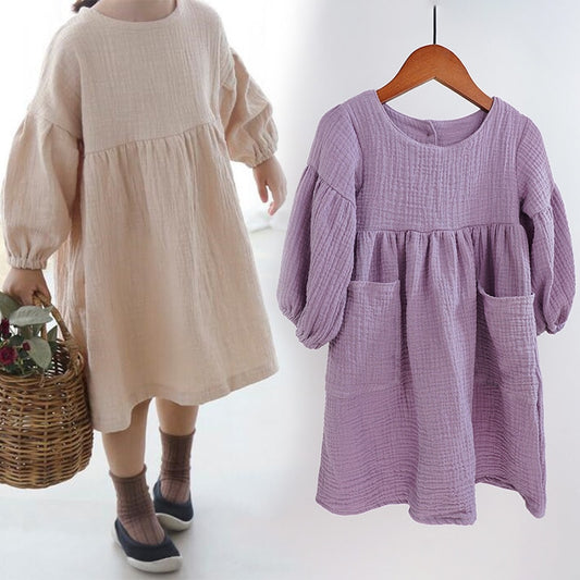 Autumn Spring Children's Clothes Organic Cotton Double Gauze