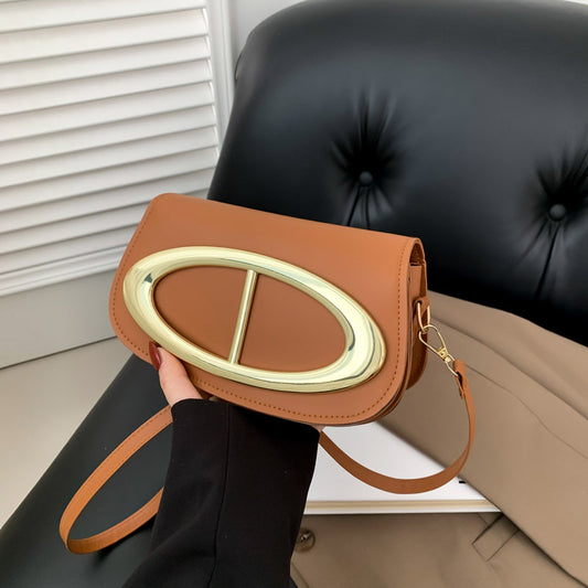 Stylish Good Texture Western Style Lock Single Shoulder Messenger Bag