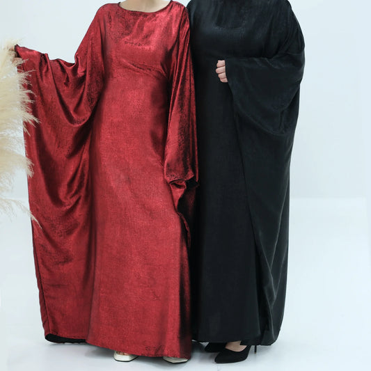 Eid Djellaba Modest Muslim Dress Shiny Abayas for Women Arabic Robe Dubai Turkey Kaftan Ramadan Prayer Dresses Islamic Jalabiya