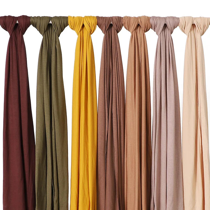 Light Thin Hijab Women Cotton Viscose Elegant Islamic Clothing Instant Hijab for Muslim Dresses Lady Soft Head Wrap Scarves