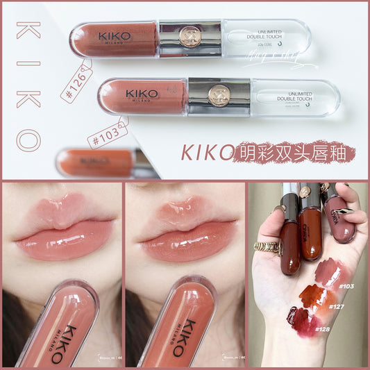 KIKO Double-headed Lip Glaze Mirror Water Light Transparent Lip Gloss