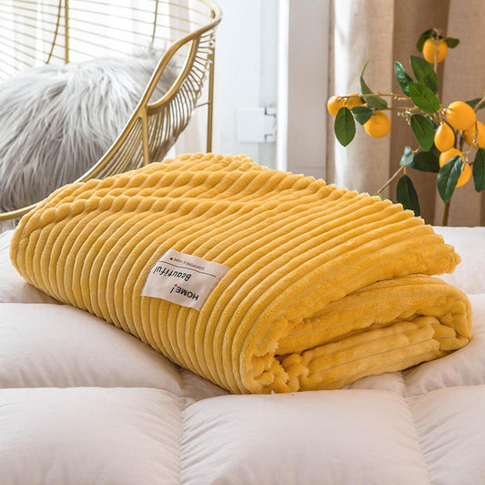 Blankets for Beds Solid Yellow