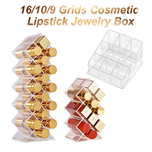16/10/9 Grids Cosmetic Lipstick Jewelry Box