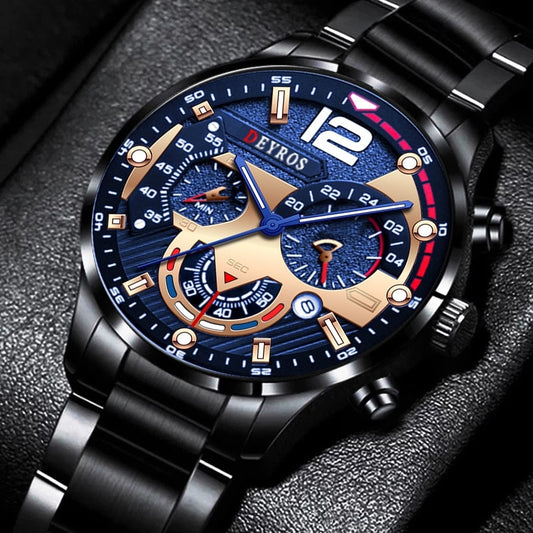 Fashion Mens Stainless Steel Watches Luxury