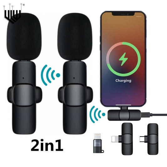 Wireless Lavalier Microphone Portable Audio Video