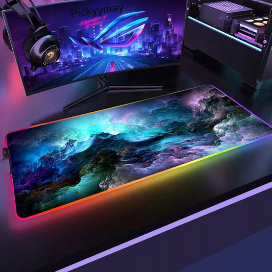 Space Large RGB Mouse Pad Gaming Mousepad LED