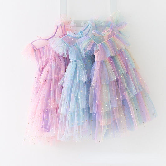 Girls Tulle Super Fairy Princess Dresses