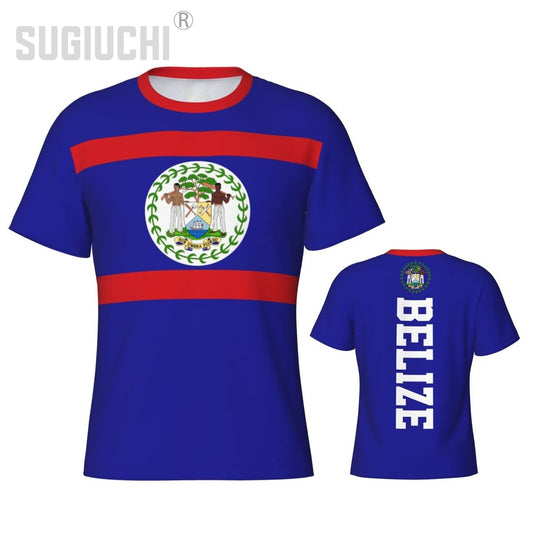 Enges Sport-T-Shirt Belize-Flagge Belizean 3D