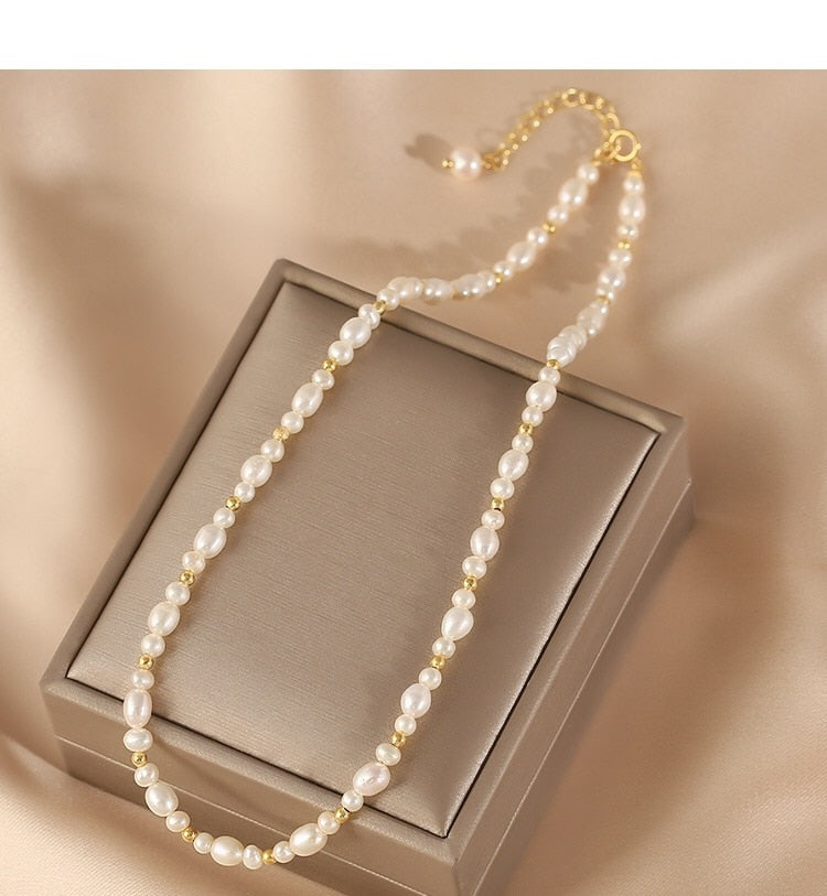 100% natural freshwater pearl necklace for women