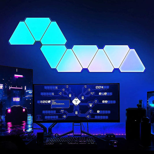 LED Triangular Quantum Lamp RGB Wall Lamp Smart Pickup Rhythm Background