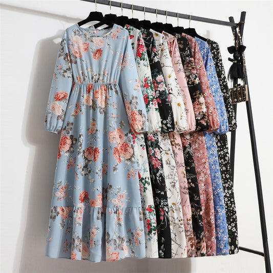 Dames Maxi-jurken met bloemenprint Lente Zomer