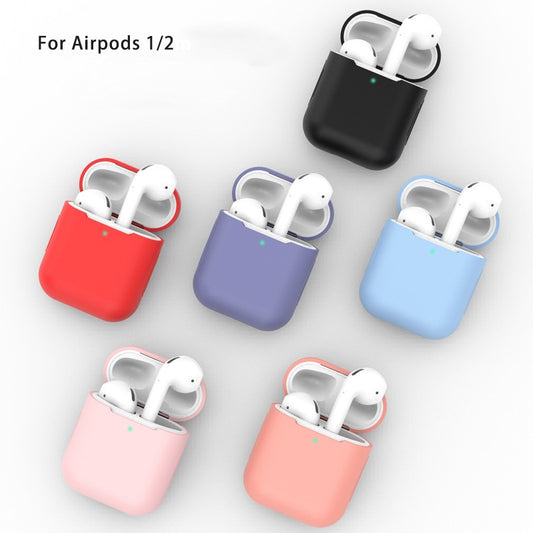 Weiche Silikon-Schutzhülle in 17 Farben für Apple Airpods 1 2