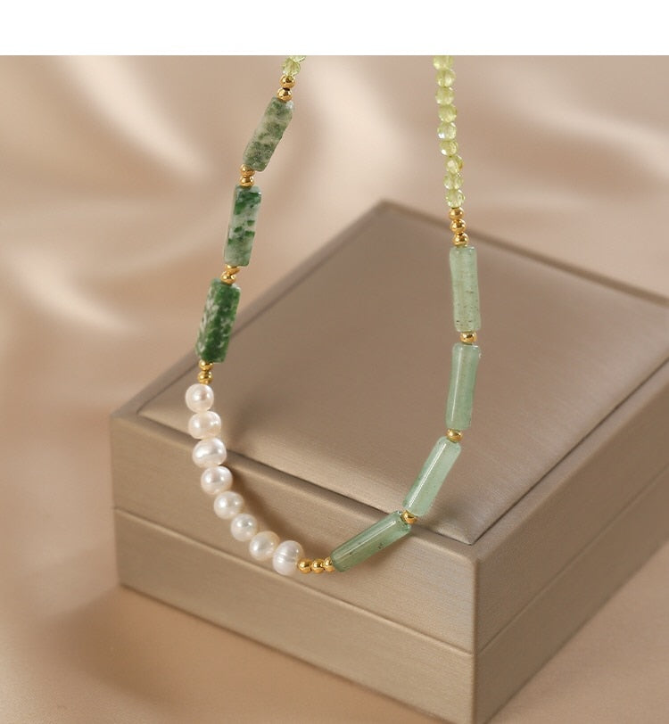 Halskette aus 100 % natürlichen Süßwasserperlen für Damen