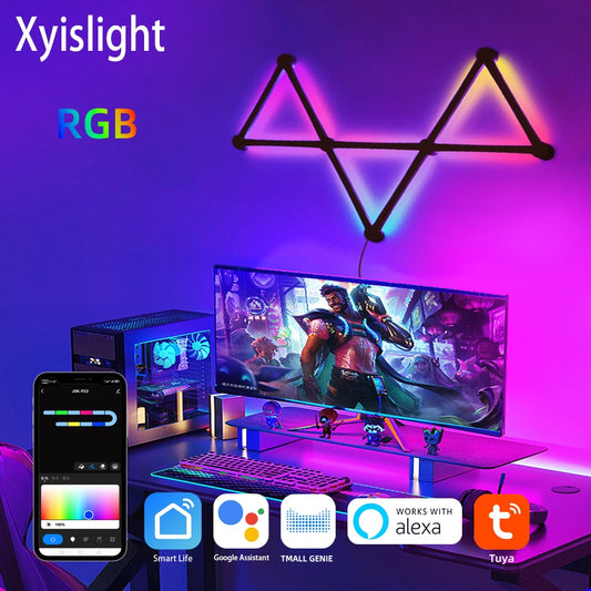 WiFi LED Wall Lights Color Dimmable Smart Music Sync Rhythm RGB