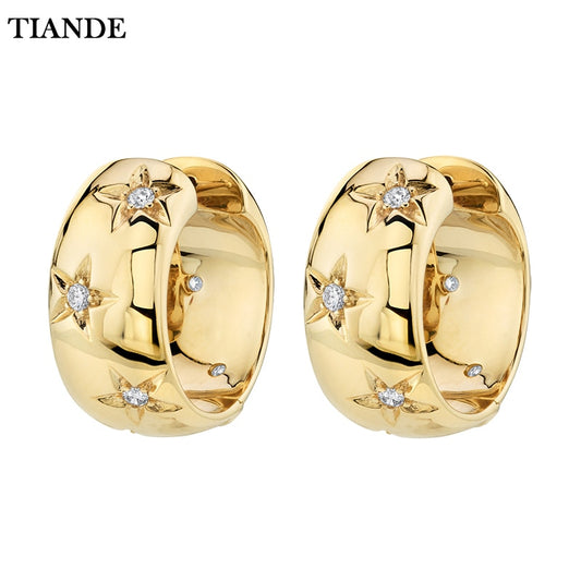 Gold Plated Big Hoop Earrings for Women