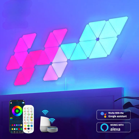 WIFI Smart LED Night Light Triangle Atmosphere Light RGB Wall