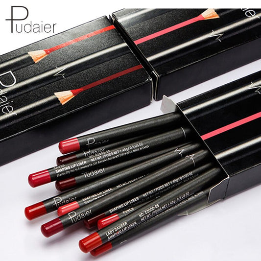 Pudaier 12 Pcs/Box Matte Lip Liner Set