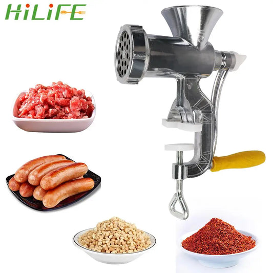 Household Grinder Kitchen Tool Manual Meat Grinder Vegetable Chopper Food Processor Sausage Stuffer Handheld Multifunction