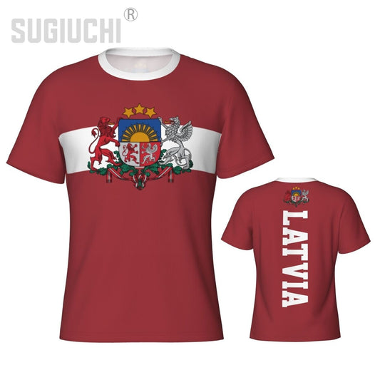 Tight Sports T-shirt Latvia Flag