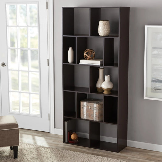 12-Cube Shelf Bookcase, Espresso  Book Shelf Furniture